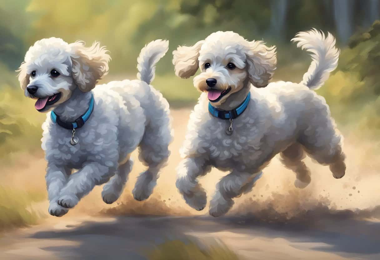 are poodle puppies hyper running